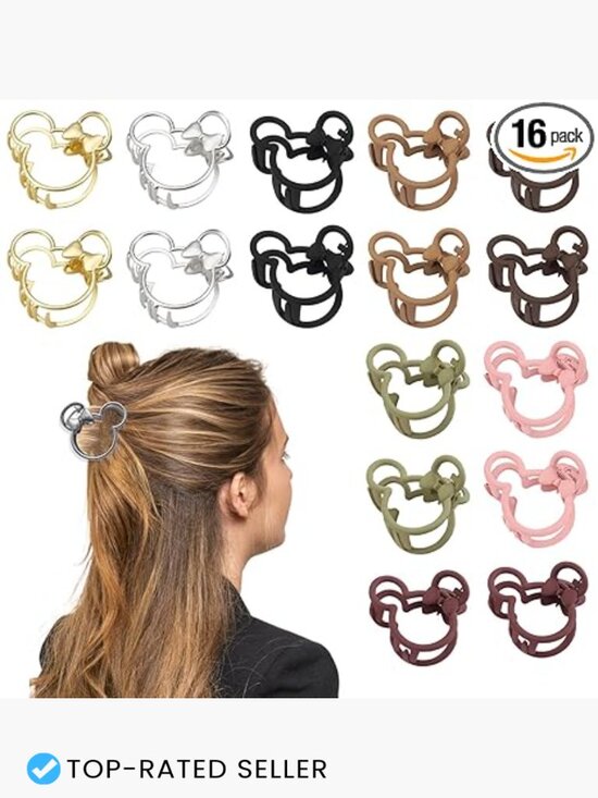 16 Pcs Hair Claw Clips Non-Slip Thick Hair Vintage Resin Hair Accessories Set main image 4